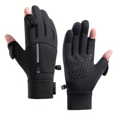 1 Pair Of Winter Windproof And Waterproof Touch Screen Warm Gloves, Suitable For Outdoor Cycling, Fishing, Running, Skiing, Christmas Gifts