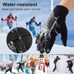 1 Pair Of Winter Windproof And Waterproof Touch Screen Warm Gloves, Suitable For Outdoor Cycling, Fishing, Running, Skiing, Christmas Gifts