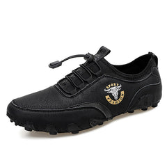 Men's Fashion Retro Handmade Leather Beanie Octopus Shoes Comfortable Driving Shoes