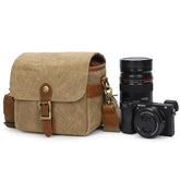 Camera Bag Case Canvas Compatible for Nikon Canon Camera Shoulder Crossbody Bags