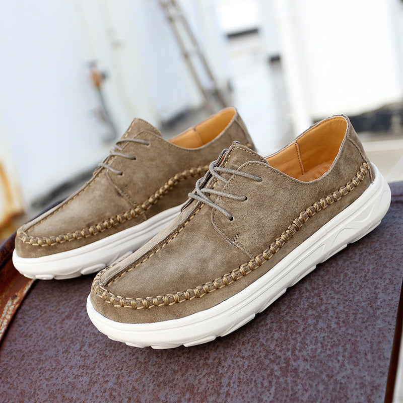 Men's Genuine Leather Lightweight Casual Shoes Comfortable Driving Shoes