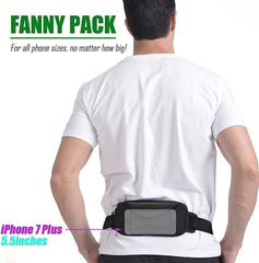 Men's Large Messenger Waist Bag with Adjustable Shoulder Strap Waist Bag with 4 Zipper Pockets