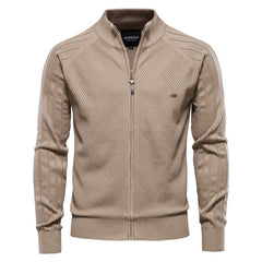 Men's Casual Quality Cotton Zipper Cardigan Knitted Jacket