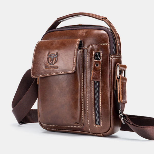 Genuine Leather Business Messenger Vintage Mini Shoulder Crossbody Bag