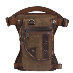 Men Canvas Waist Outdoor Crossbody Bags Tactical Sports Chest Bag