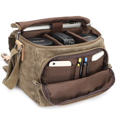 Waterproof Canvas Camera Bag for Men Women - DSLR Camera Backpack
