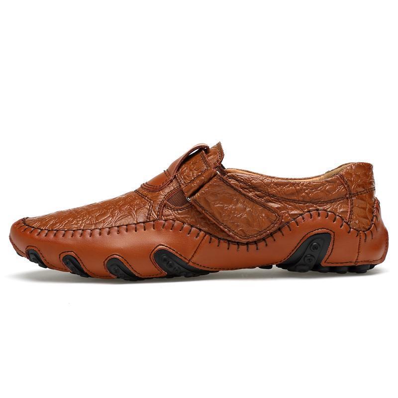 Aliders Peas Shoes Men's Leather Four Seasons Casual Shoes Octopus British Handmade Shoes