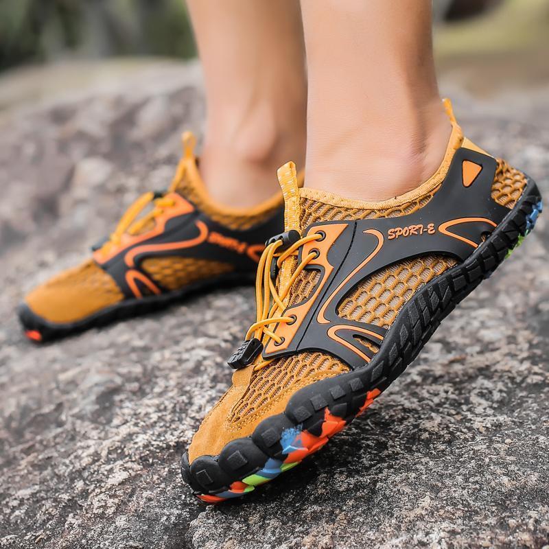 Men's Barefoot Shoes Outdoor Hiking Slip Resistant Soft Mesh Water Wading Shoes