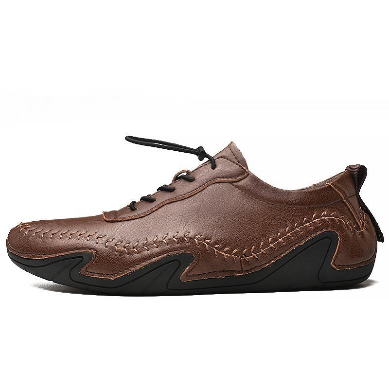 Men Athletic Breathable Handmade Leather Shoes