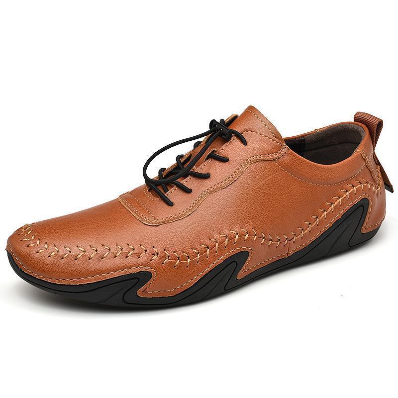 Men Athletic Breathable Handmade Leather Shoes