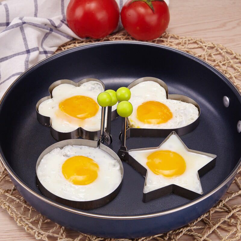 1/4pcs Stainless Steel Creative Egg Ring Molds