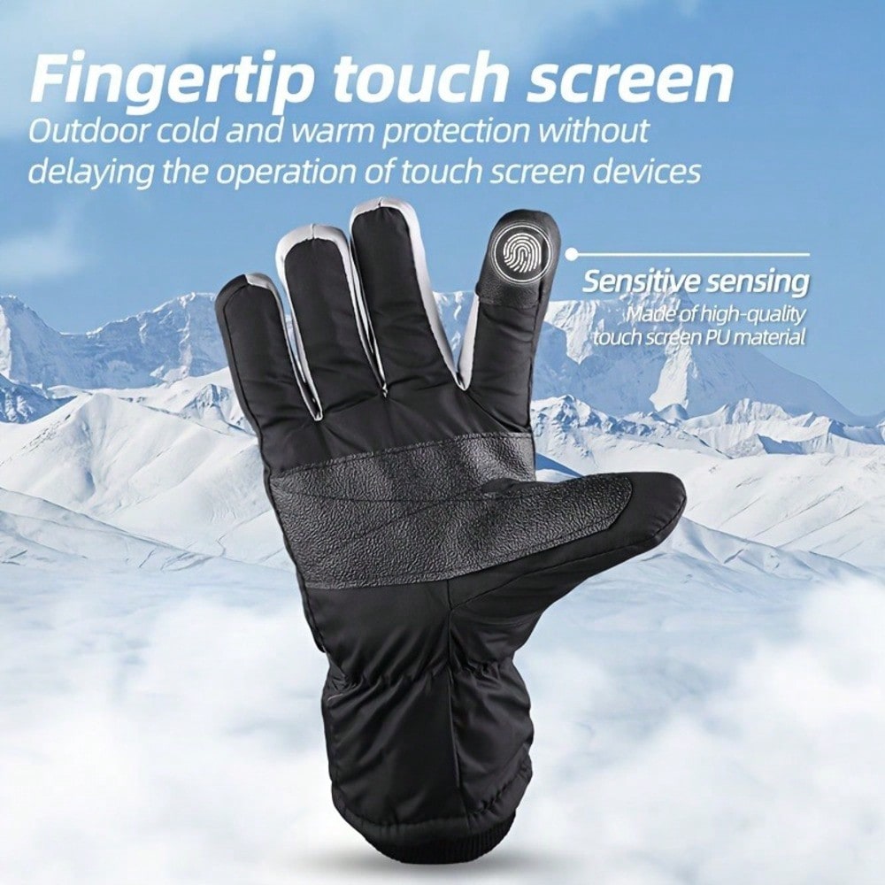 Waterproof Warm Ski Gloves, Suitable For Winter Cycling, Skiing, E-Bike Riding, Thick Outdoor Gloves, Winter Gloves