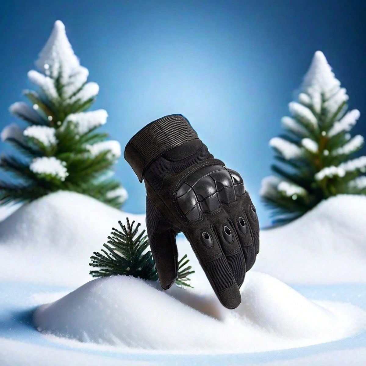 Tactical Gloves For Men, Full Finger Cycling Soft Shell Armor Gloves, Four-Season Combat Anti-Abrasion Long Finger Gloves