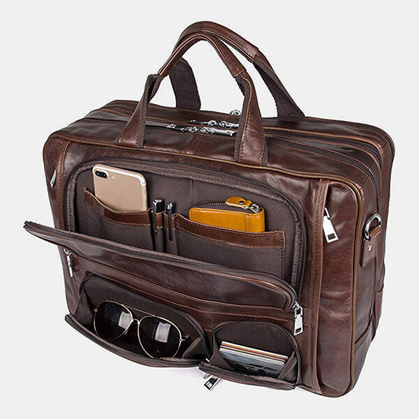 Men Multi-pocket Waterproof 15.6 Inch Laptop Bag Briefcase Business Handbag Crossbody Bag