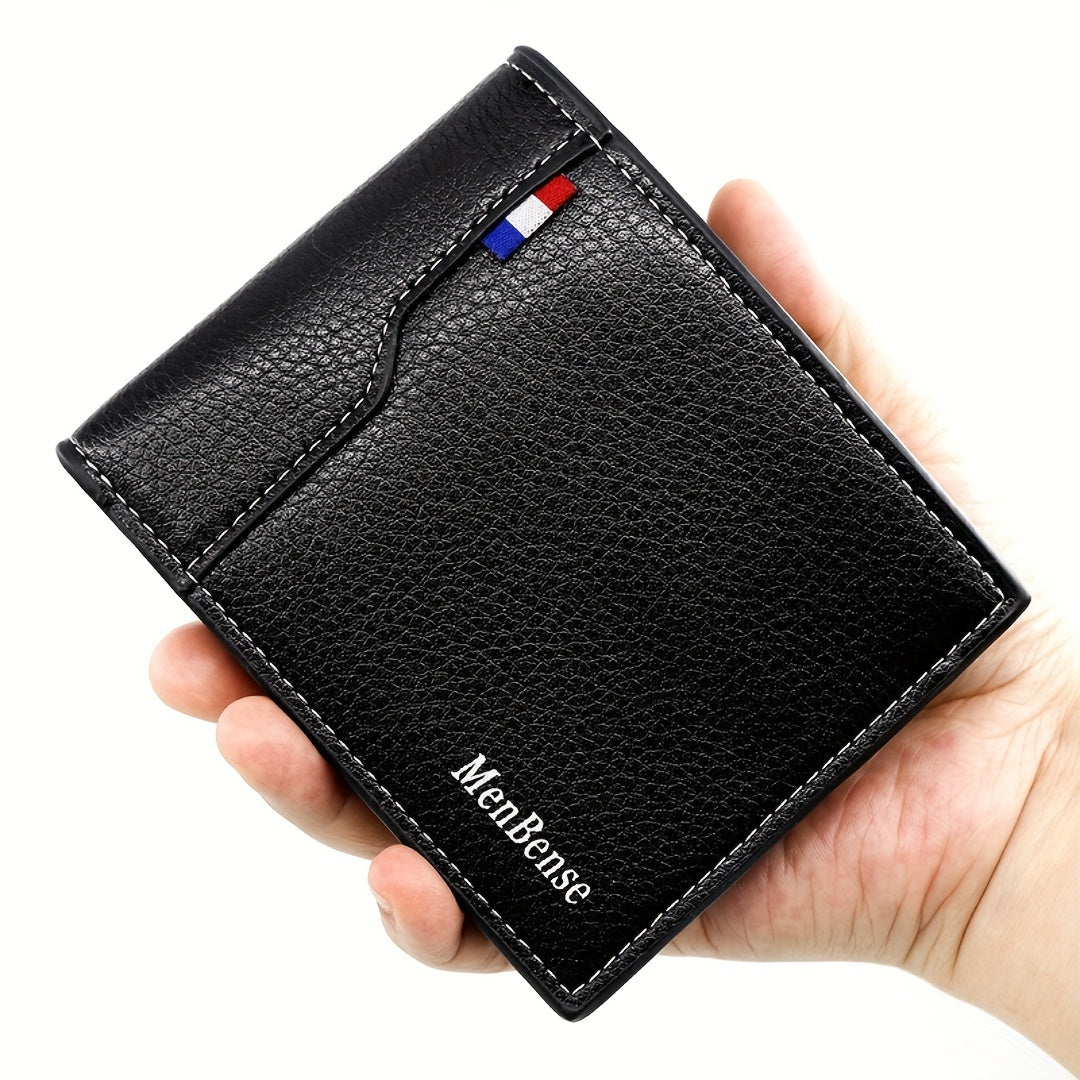 Men's Wallet Short, Large Capacity Coins, Loose Change, Multiple Card Slots, ID Bag, Men's Wallet