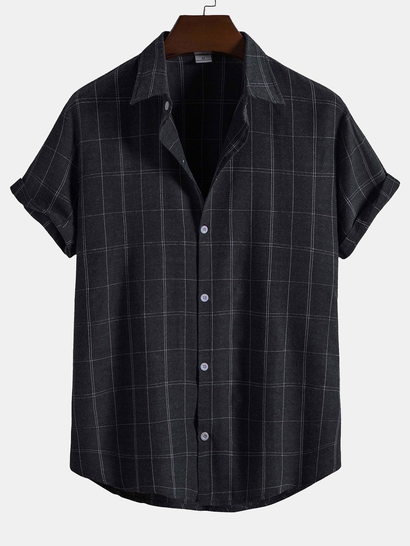 Man Plaid Button Up Shirt