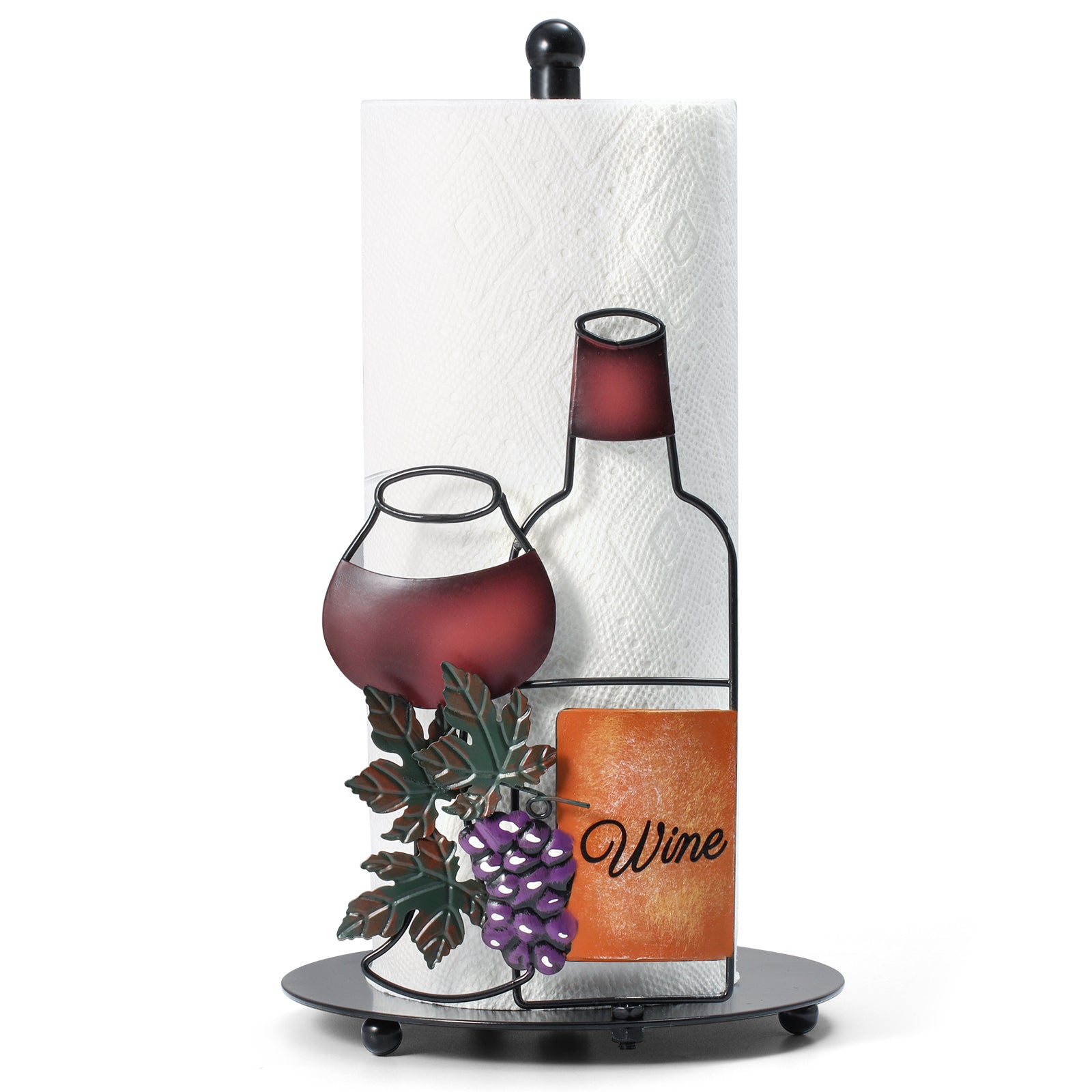 Wine Paper Towel Holder Countertop - Grape&Wine Decor Gifts