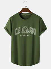 Chicago Print Arc Hem T-Shirt