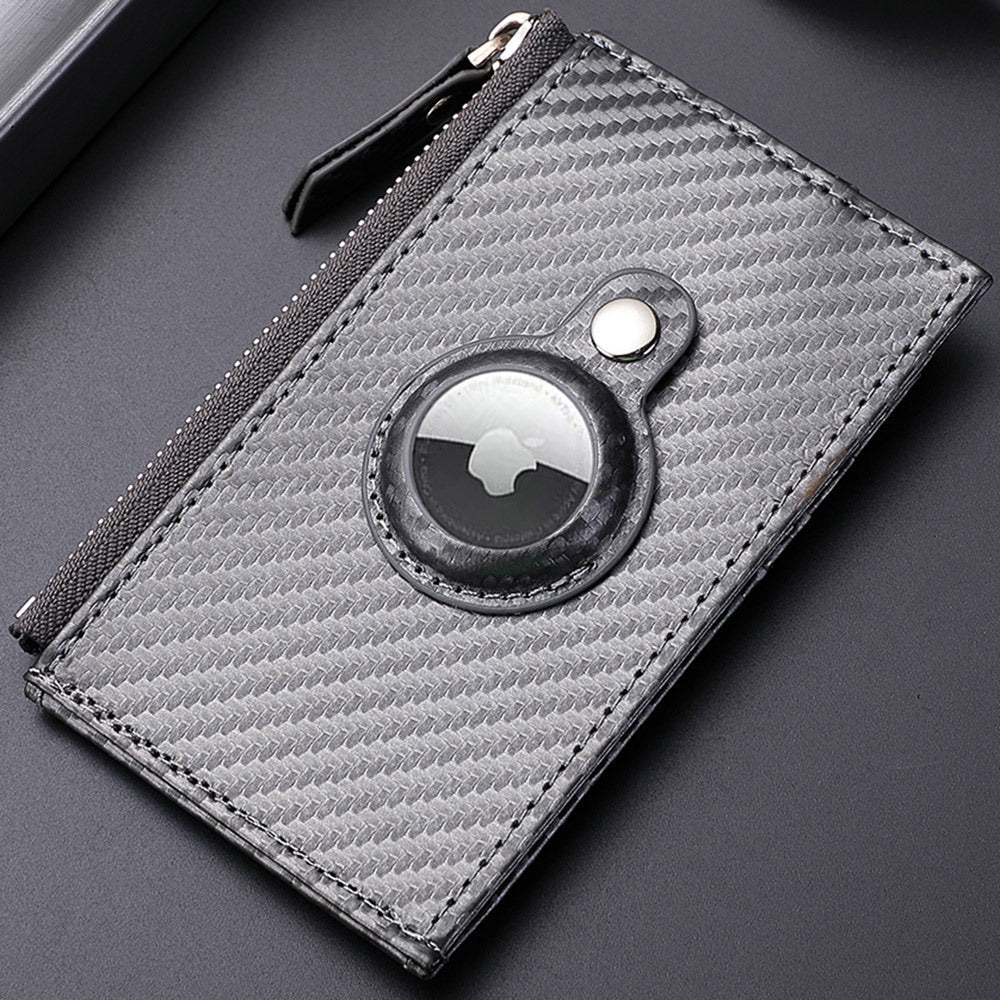 Carbon Fiber Apple Wallet Slim Card Holder With Airtag Slot