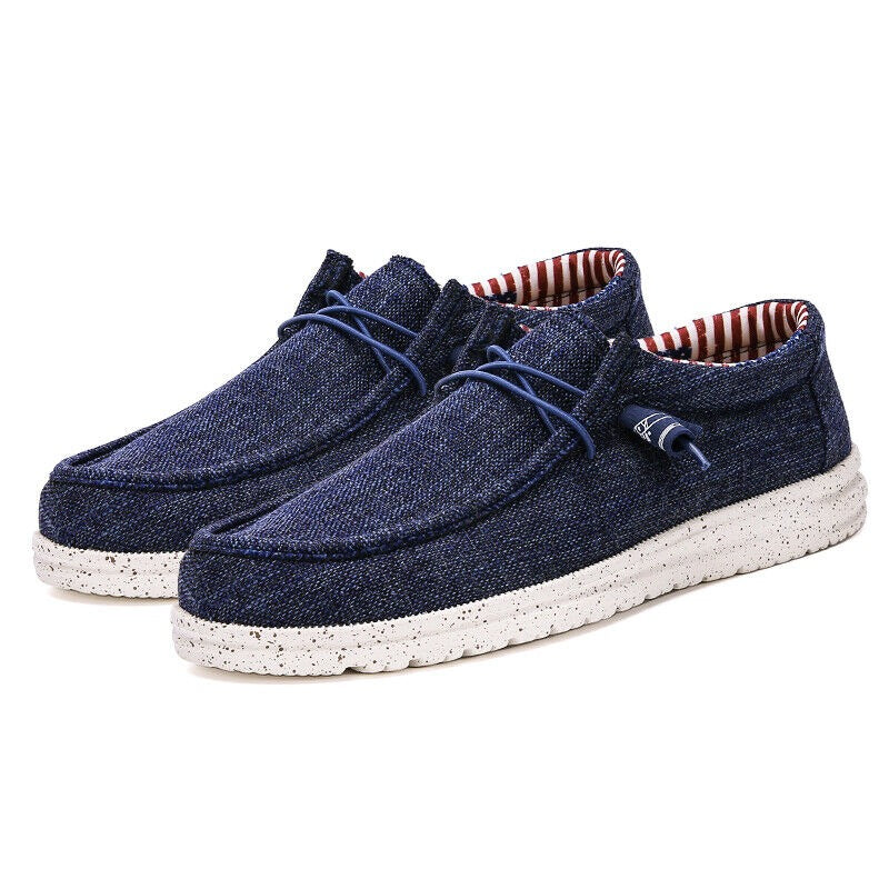 Men's Canvas Boat Shoes Breathable Soft Casual Shoes