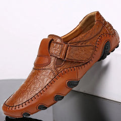 Aliders Peas Shoes Men's Leather Four Seasons Casual Shoes Octopus British Handmade Shoes