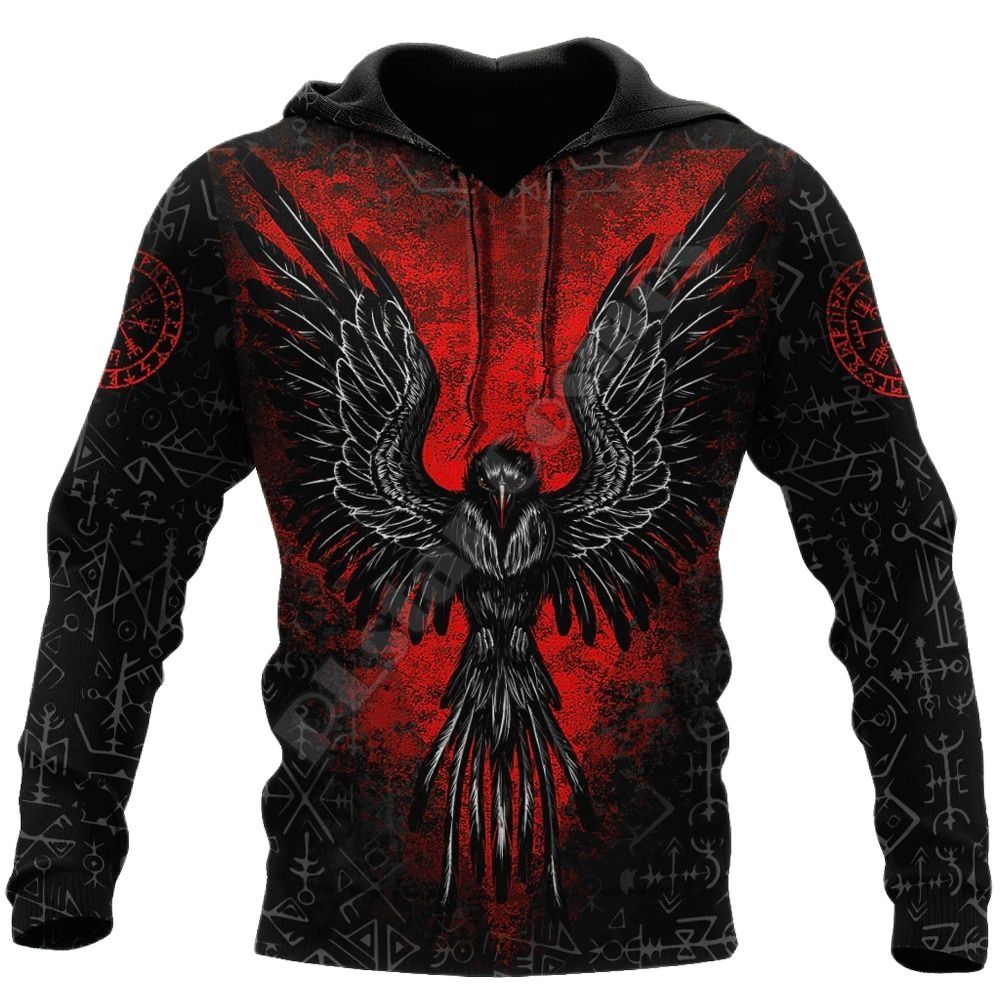 Men Retro Hoodies 3D Printed Sweatshirt Unisex Vintage Long Sleeves