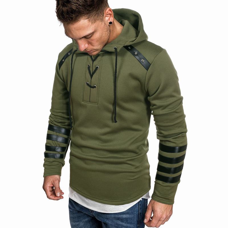 Men's Hooded Casual Sweatshirt Coat Stitching Hoodies