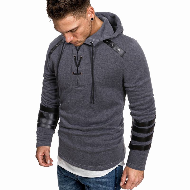 Men's Hooded Casual Sweatshirt Coat Stitching Hoodies