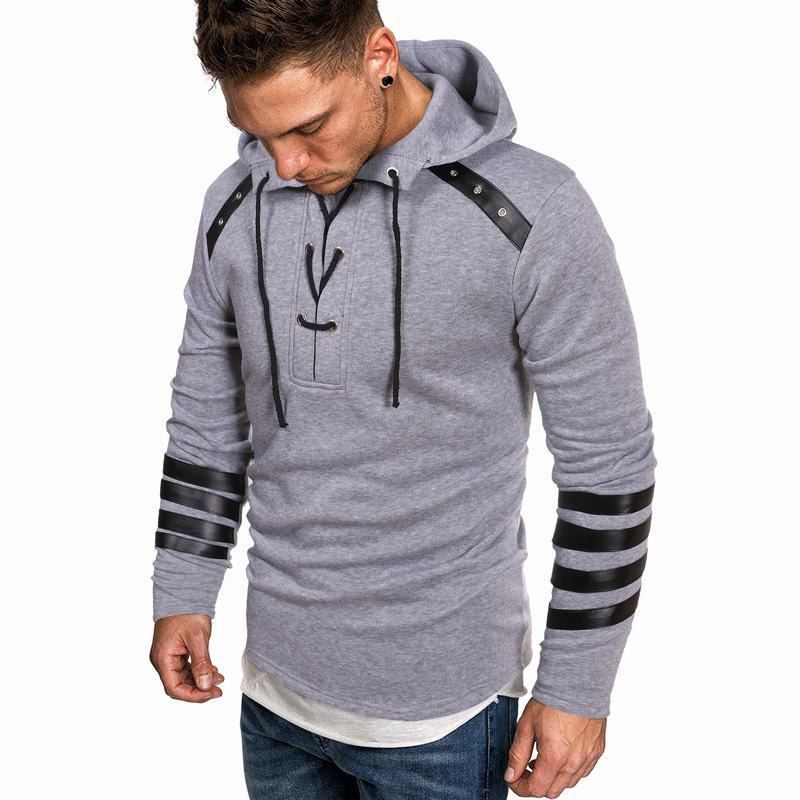 Men's Hooded Casual Sweatshirt Coat Stitching Hoodies