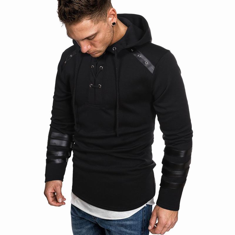 Men's Hooded Casual Sweatshirt Coat Stitching Hoodies