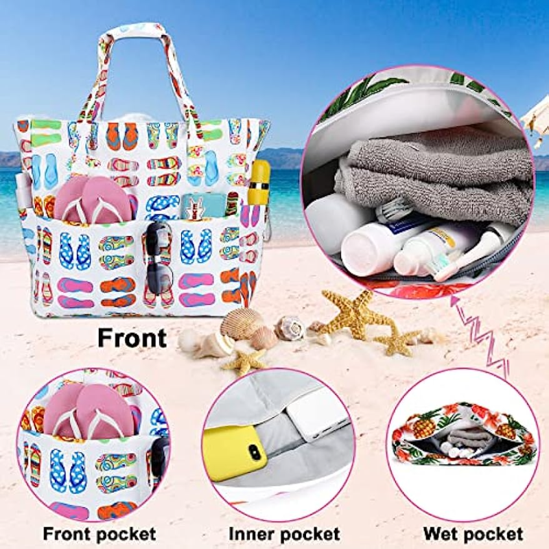 Waterproof Beach Tote Pool Bag Ladies Oversized Fitness Tote Bag