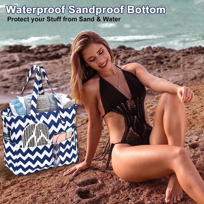 Waterproof Beach Tote Pool Bag Ladies Oversized Fitness Tote Bag