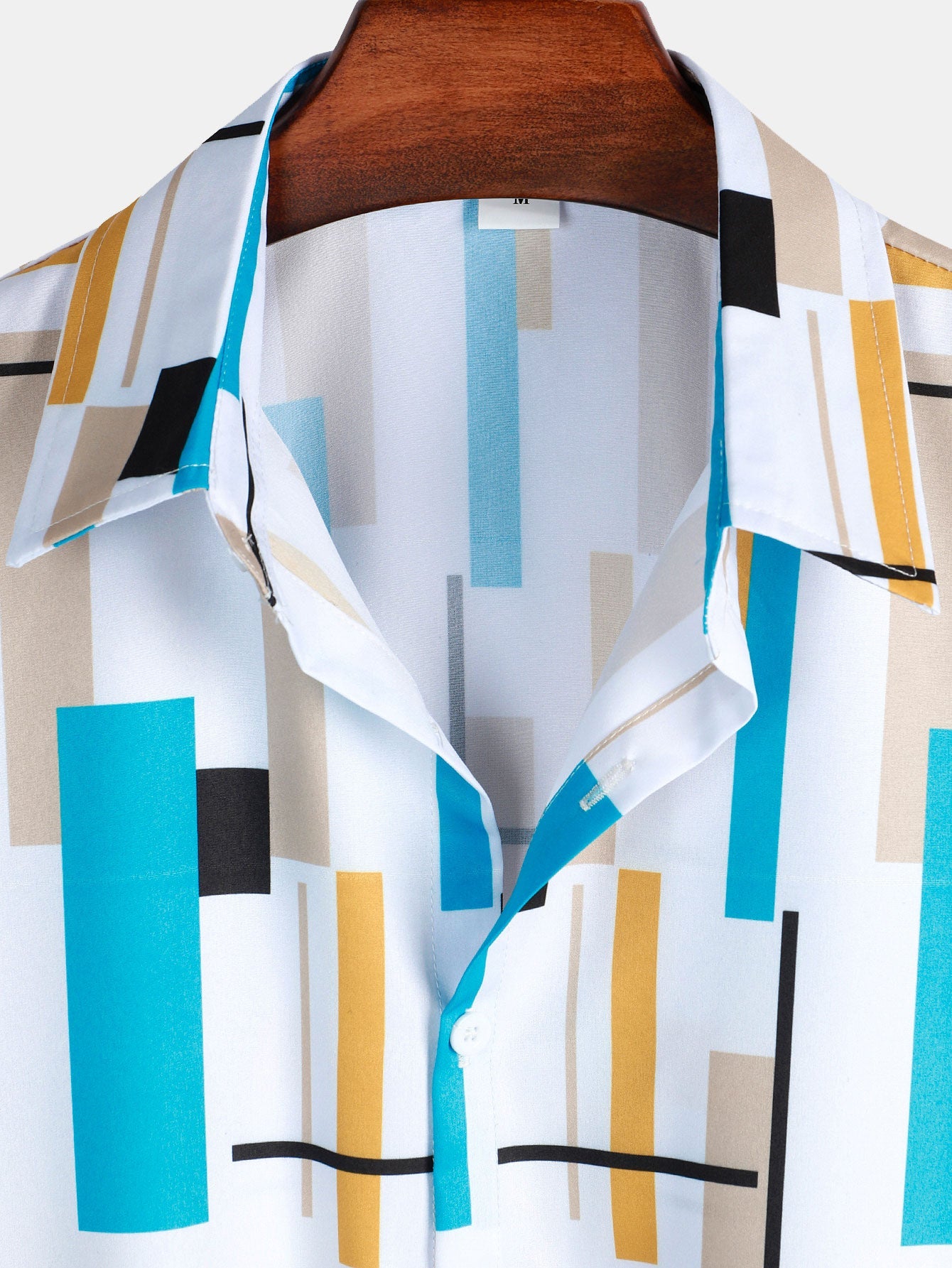 Geometry Print Button Up Shirt