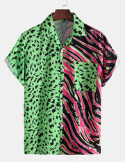 Two Tone Animal Print Shirt