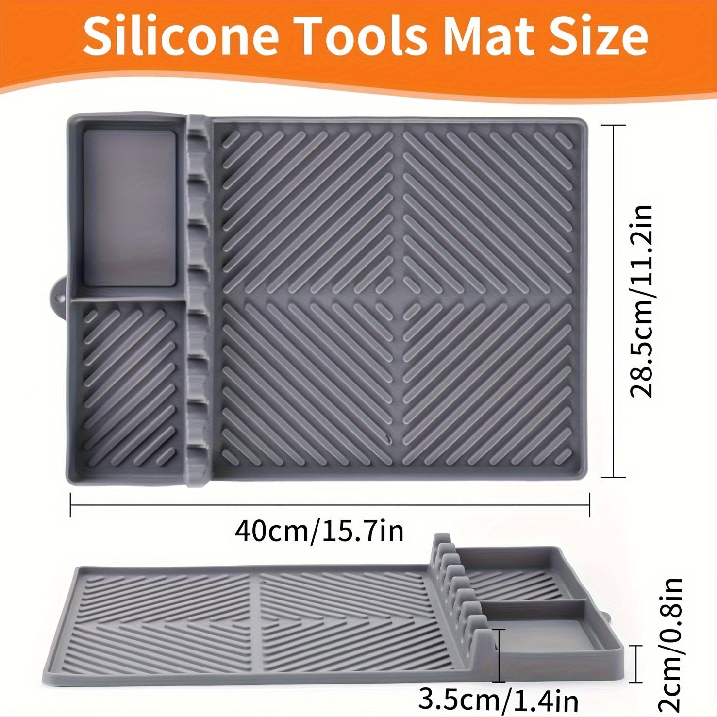 Silicone Grill Mat with Spatula Mat & BBQ Caddy