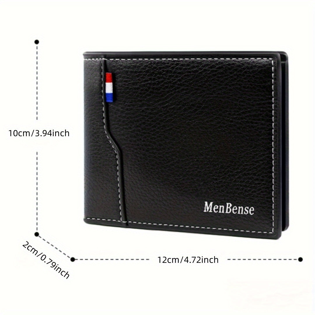 Men's Wallet Short, Large Capacity Coins, Loose Change, Multiple Card Slots, ID Bag, Men's Wallet
