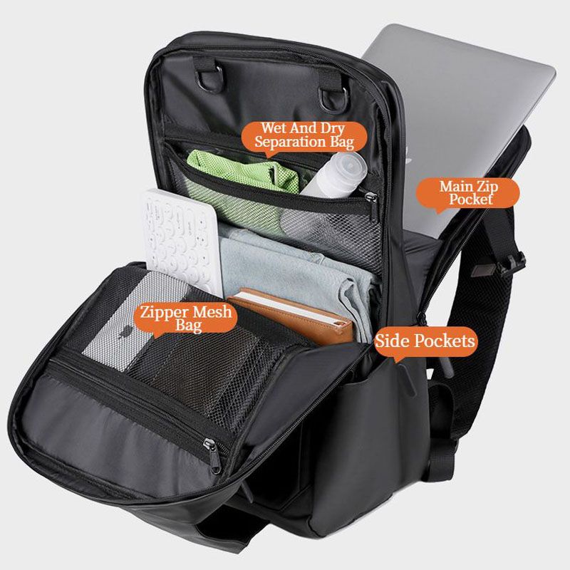 Men's Backpack Large Capacity Leisure Business Travel Computer Bag Notebook Backpack Tooling Commuter Men's Double Backpack