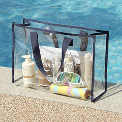 Transparent Portable Tote Bag Vacation Travel Beach Bag Waterproof Permeable Swimming Bag