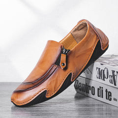 Men's Genuine Leather Breathable Non-Slip Comfortable Soft Sole Casual Business Shoes