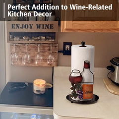 Wine Paper Towel Holder Countertop - Grape&Wine Decor Gifts