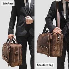 Men Multi-pocket Waterproof 15.6 Inch Laptop Bag Briefcase Business Handbag Crossbody Bag