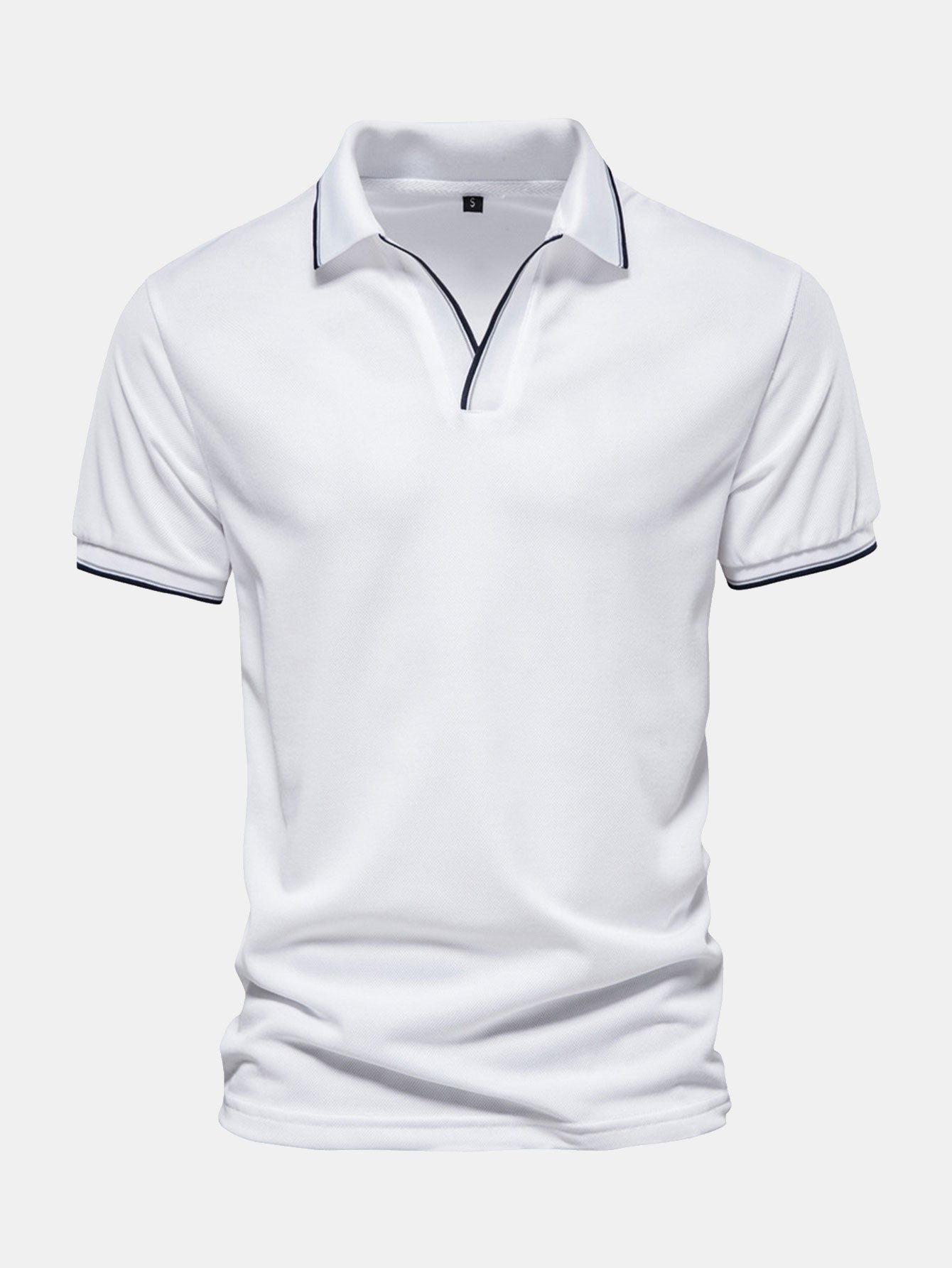 Man V Neck Polo Shirt