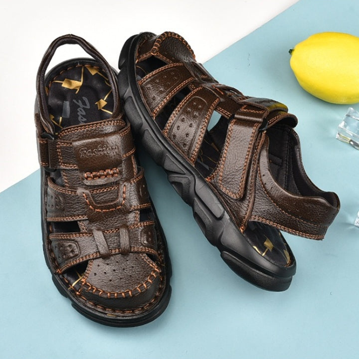 Quality Men's Genuine Leather Casual Outdoor Walking Sandals