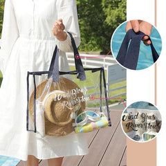 Transparent Portable Tote Bag Vacation Travel Beach Bag Waterproof Permeable Swimming Bag