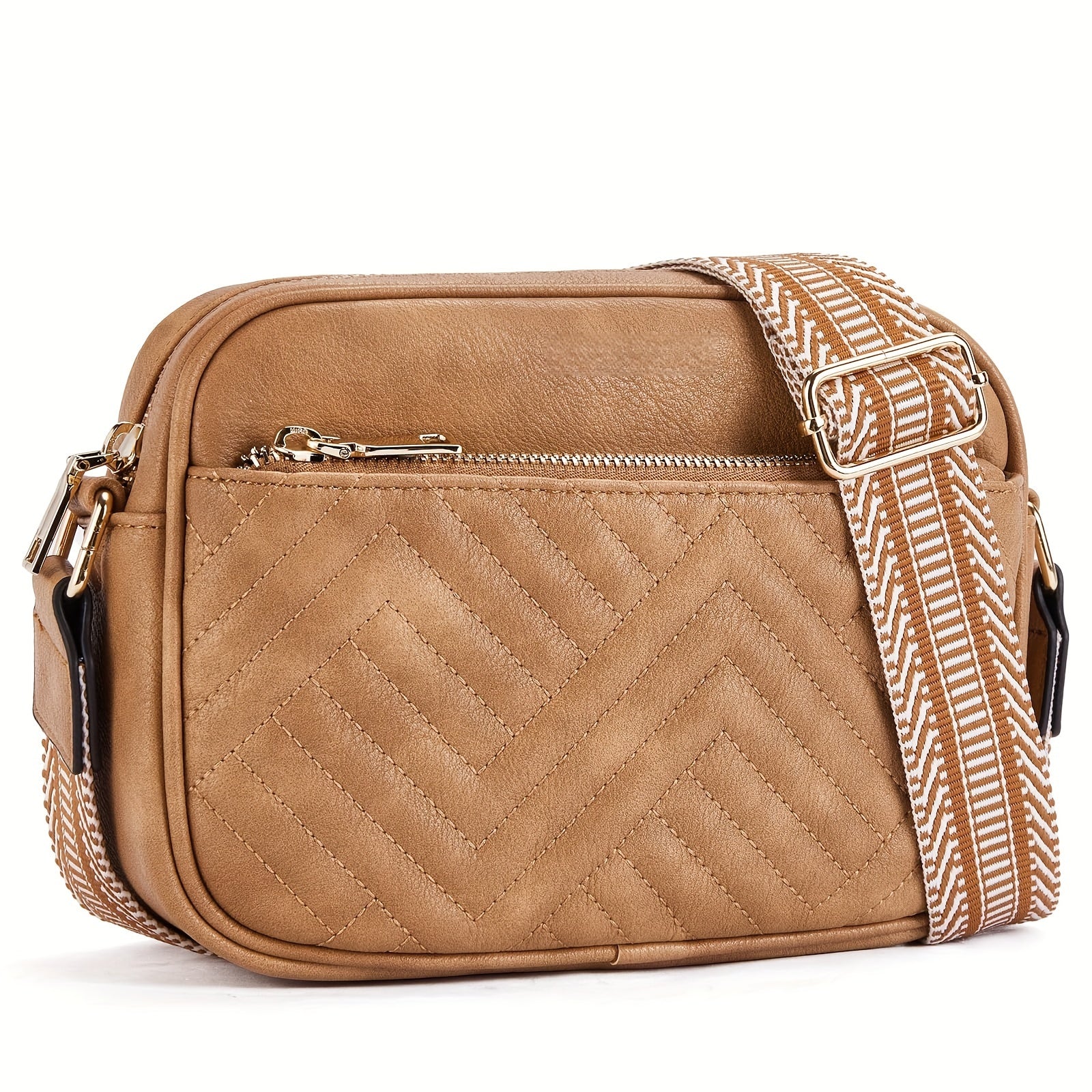 Mini Quilted Crossbody Bags For Women /Men Small Shoulder Handbags With Wide Strap