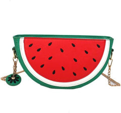 Cartoon Fruit Shaped Crossbody Bag Watermelon Lemon Purse Cute Chain Shoulder Bag For Women