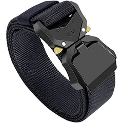 Military Hiking Gear Tactical Belt 1.5 Inch Men's Nylon Mesh Work Belt with Heavy Duty Buckle