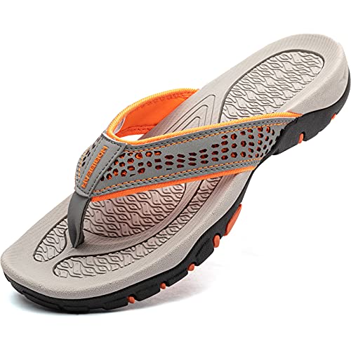 Men Sandals Leather Sport Flip Flops Comfort Casual Outdoor