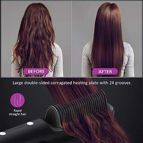 Hair Straightening Brush Heat Brush Hair Straightener Hot Brush Portable Straightening Comb