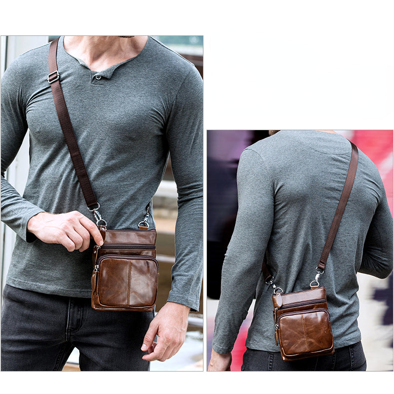 Men's Genuine Leather Retro Shoulder Bag